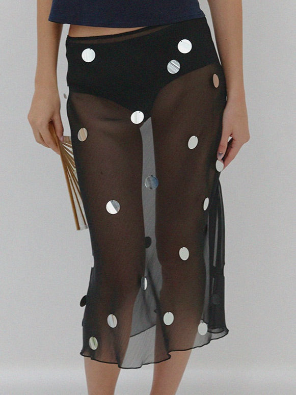 Simone Sheer Sequin Skirt