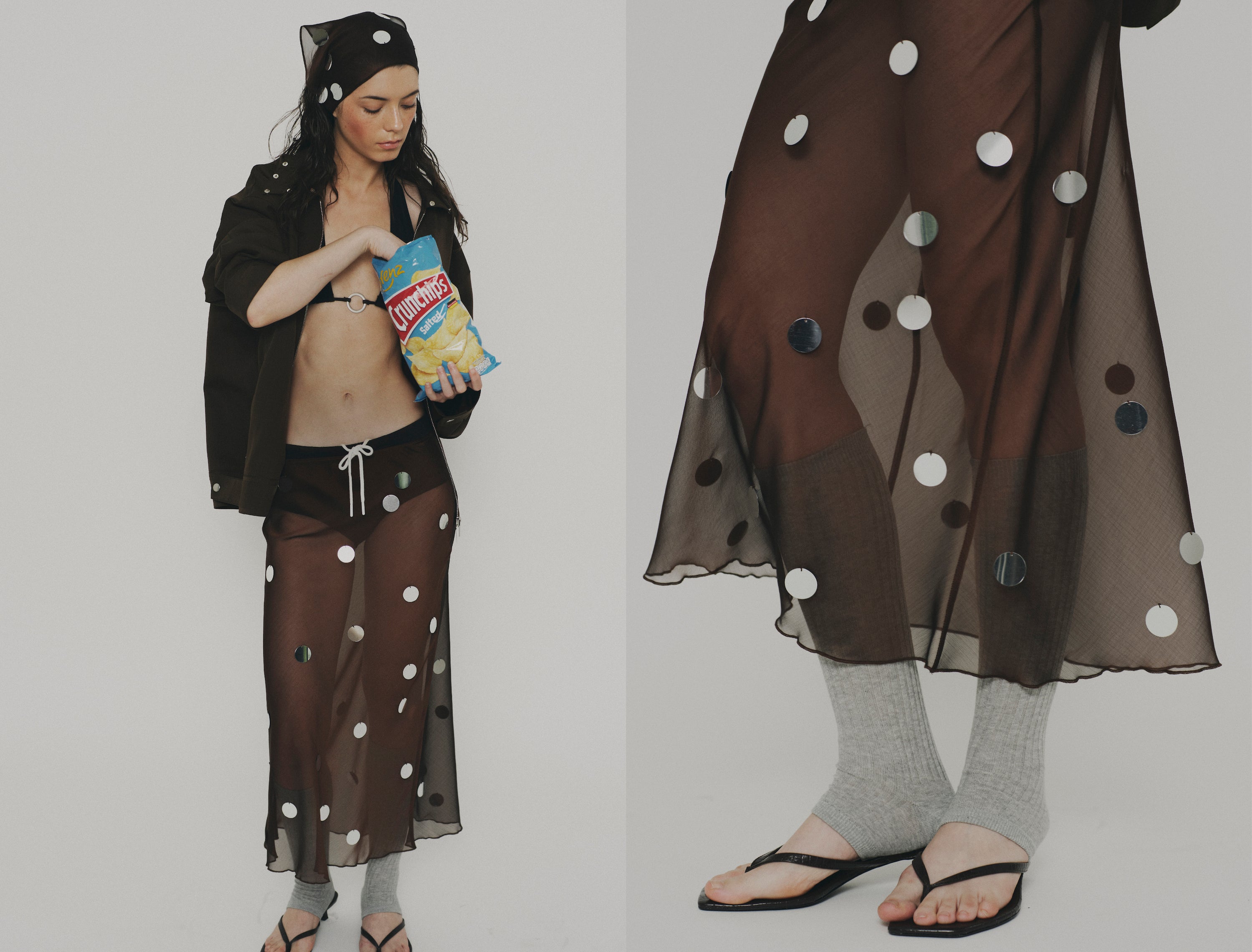 Simone Sheer Sequin Skirt