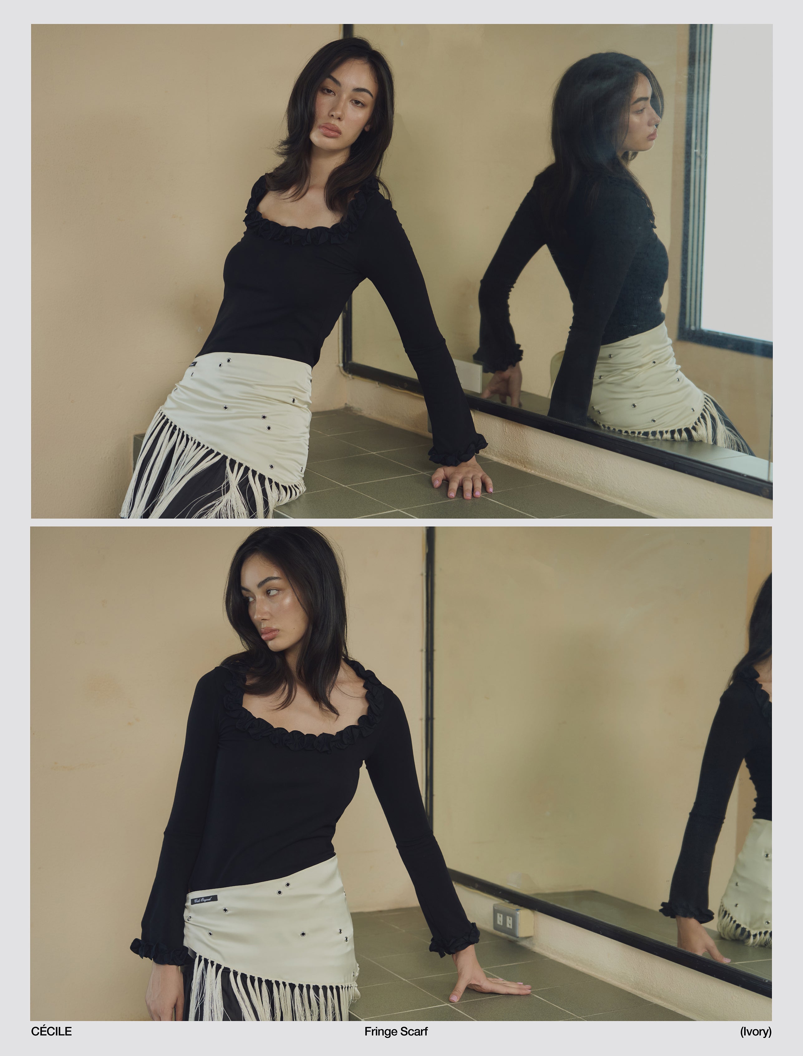 Cécile Fringed Scarf